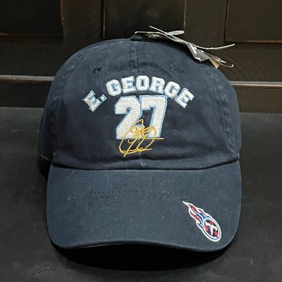 NWT! Vintage 90s Tennessee Titans Eddie George #27 Drew Pearson Strapback Hat - Picture 1 of 10